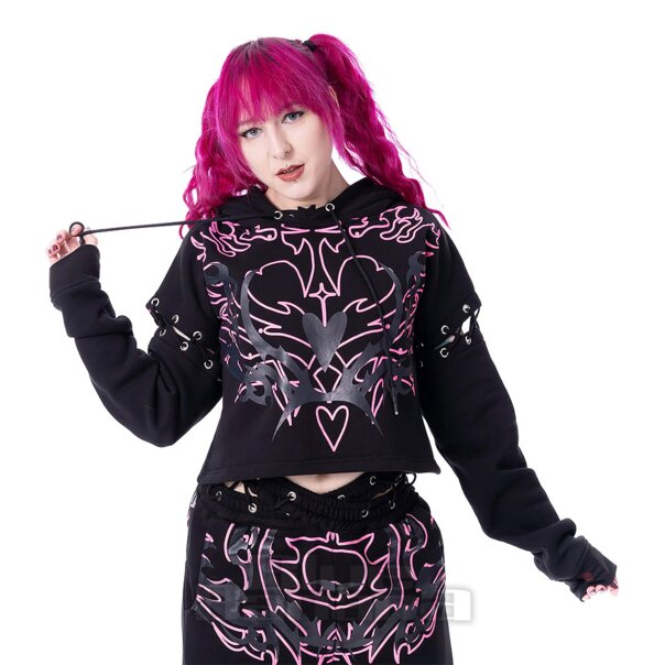 Heartless Thornchant Hoodie (Black/Pink) | Alternative Clothing