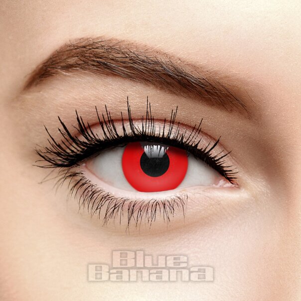Lentes de contacto reutilizables de color rojo de 90 días para Halloween, Coloured Contacts UK