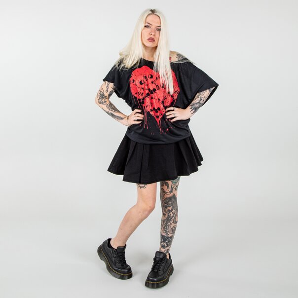 Heartless Heart Skull 2-In-1 Top | Gothic Tops & T-Shirts