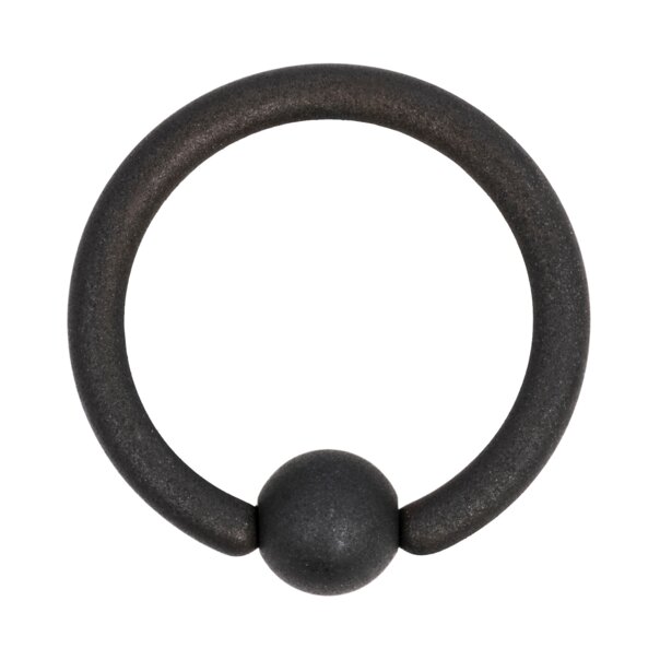 BCR en titane couleur banane bleue (noir mat) | Bijou de piercing