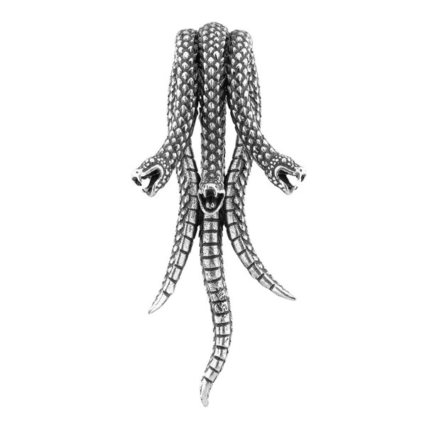 Blue Banana Steel Triple Snake Ear Weight (Silver) | Body Piercing Jewellery