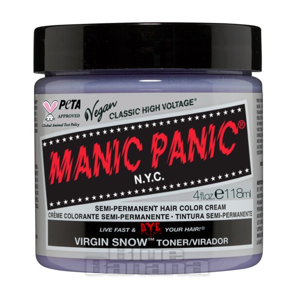 Manic Panic High Voltage Classic Cream Formula Virgin Snow Toner Colour Hair Dye 118ml
