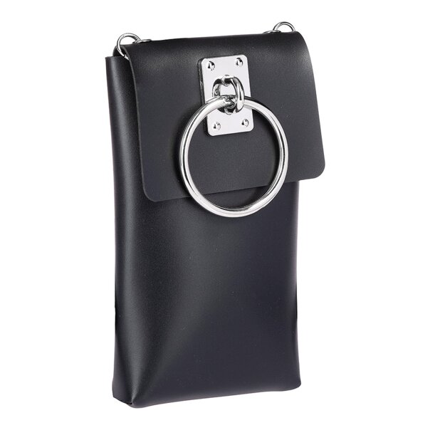 Blue Banana Faux Leather Ring Bag (Black) | Alternative Handbags