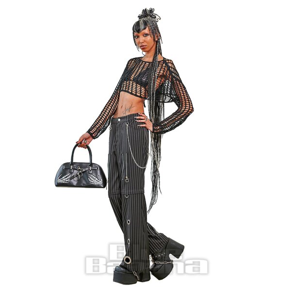 Banned Chain Reaction Trousers (Black) | Alternative Fashion, Goth Clothing