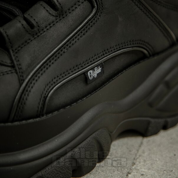 Buffalo Classic Trainer (Black) | Alternative Platform Shoes
