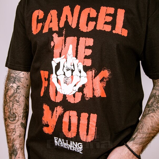 Official Falling In Reverse Cancelarme Camiseta (Negro) | Mercancía de la banda ES