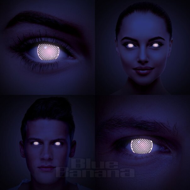 Red Screen UV I-Glow Coloured Contact Lenses (Daily) | Coloured Contacts