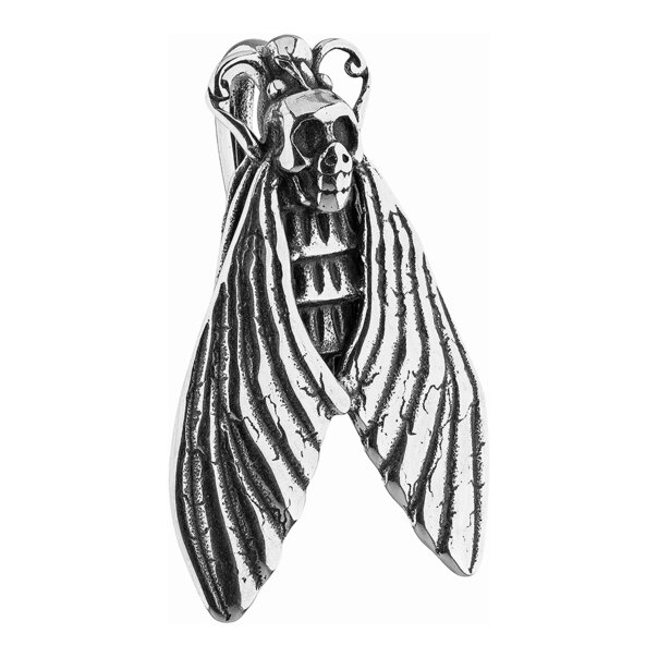 Blue Banana Surgical Steel Death Moth Ear Weight (Silver) | Body Piercing Jewellery