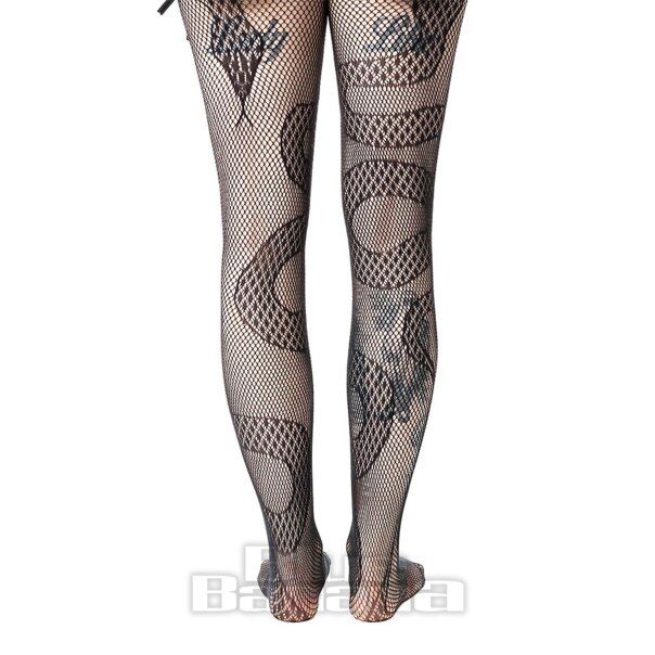 Innocent Serpent Fishnet Tights (Black) | Blue Banana Accessories