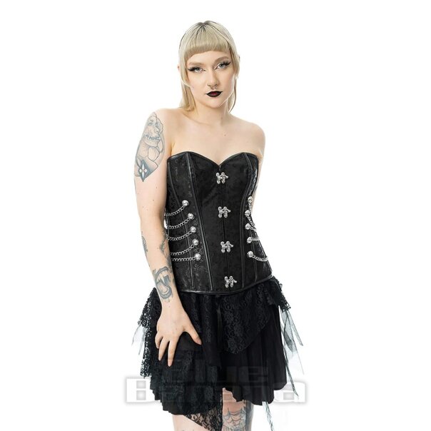 Vixxsin Steam Siren Corset (Black) | Blue Banana