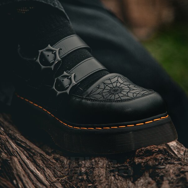 Dr Martens Buzz Mary Jane Wednesday Shoes (Black) | Blue Banana