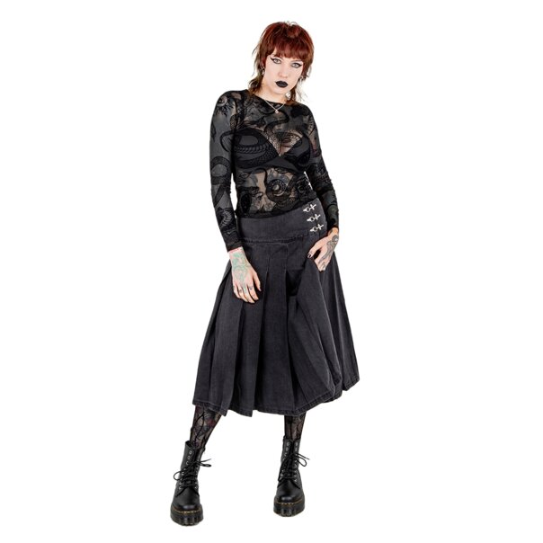 The Ragged Priest Affinity Skirt (Black) | Alternative Autumn Clothing
