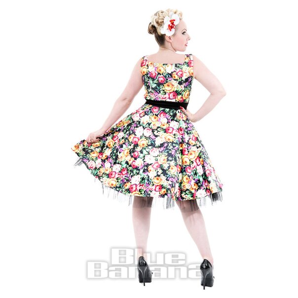 H&R London Night Bloom Dress (Multicolour) | Vintage Mini Dresses