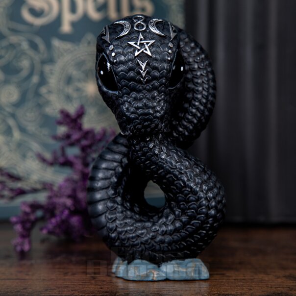 Adorno Ouroboros de Nemesis Now de 9,6 cm (Negro) | Plátano Azul