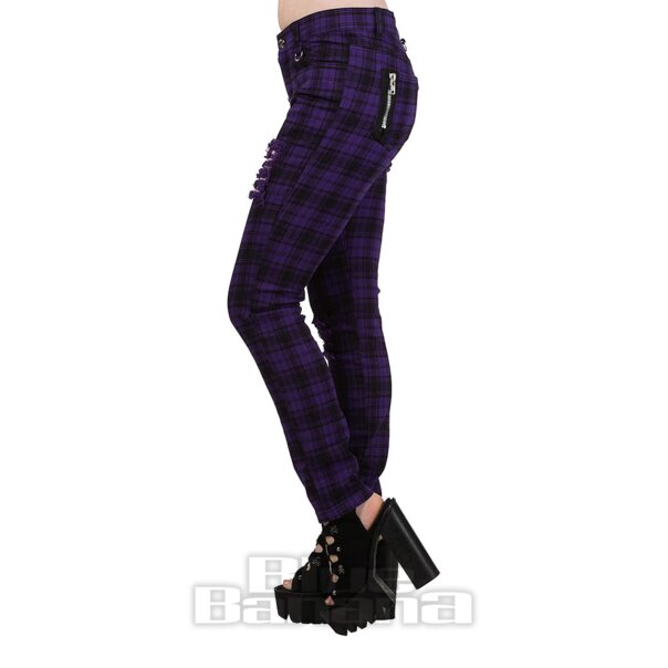 Banned Move On Up Tartan Jeans (Purple)