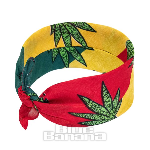 Blue Banana Rasta Leaf Bandana Tuch (Mehrfarbig)