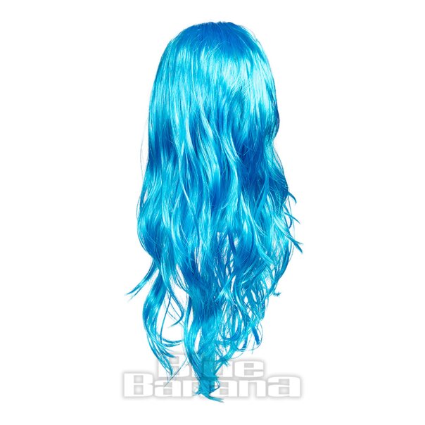 Blue Banana Bright Coloured Long Wig (Blue)