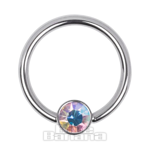 Blue Banana Body Piercing BCR o CBR Con Joya de 1.2mm x 10mm - Aurora Boreal