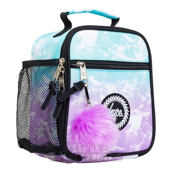 Hype Cloud Fade Lunch Box Blue Pink School Lunch Bag