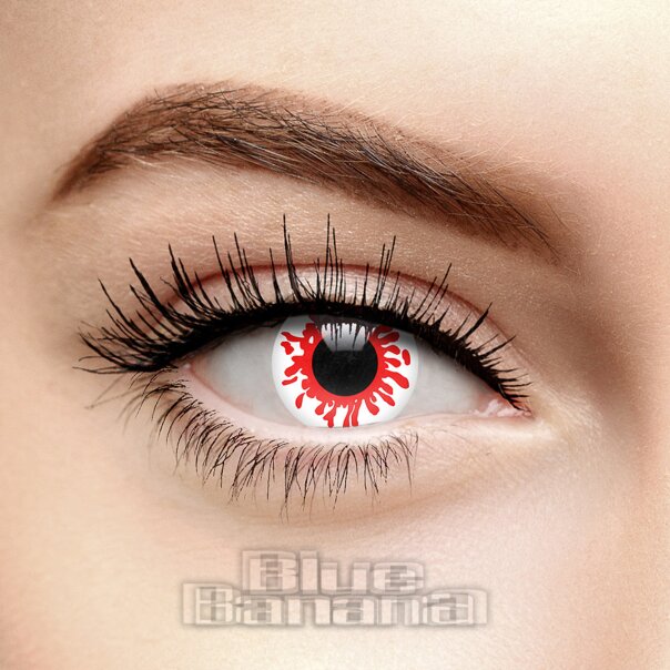 Reaper Halloween Kontaktlinsen, Blutspritzer, 90 Tage