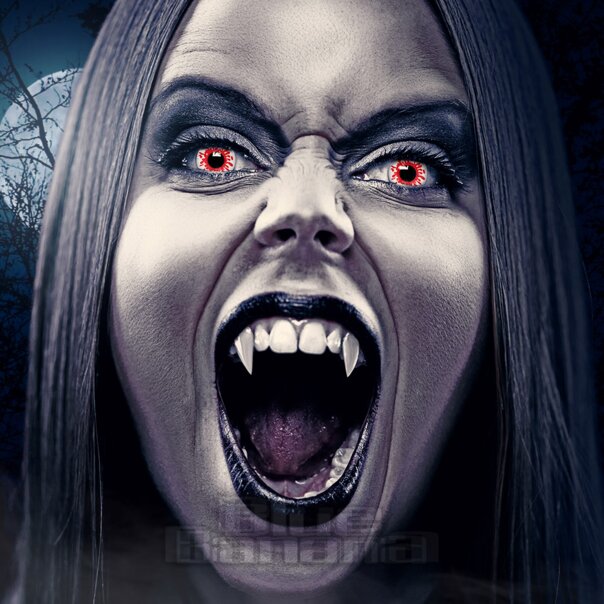 Reaper Halloween Kontaktlinsen, Blutspritzer, 90 Tage