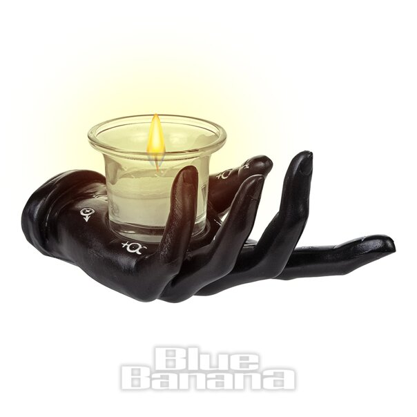 Nemesis Now Palmists Prediction Candle Holder (Black)