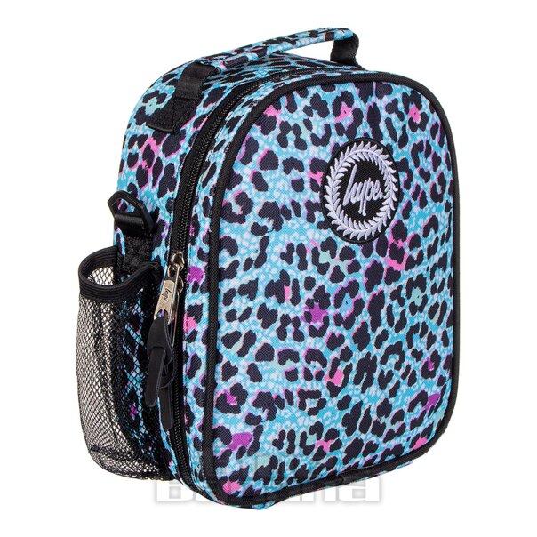 Hype Ice Leopard Crest Blue Maxi Lunch Box School Lunch Bag