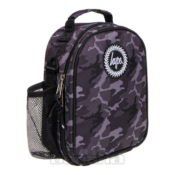Hype Mono Camo Maxi Lunch Box School Lunch Bag Blue Banana UK