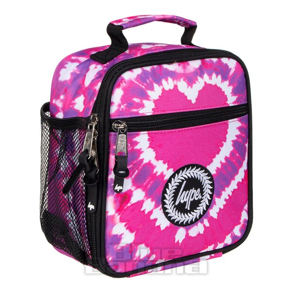 Hype Pink Heart Tie Dye Lunch Box School Lunch Bag