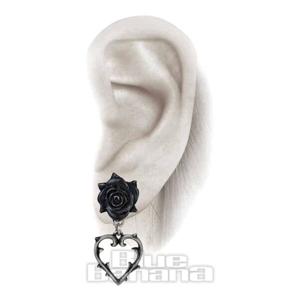 Alchemy Gothic Wounded Love Earrings (Pewter)