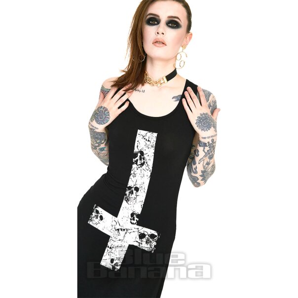 Jawbreaker Skull Cross Kleid (Schwarz)