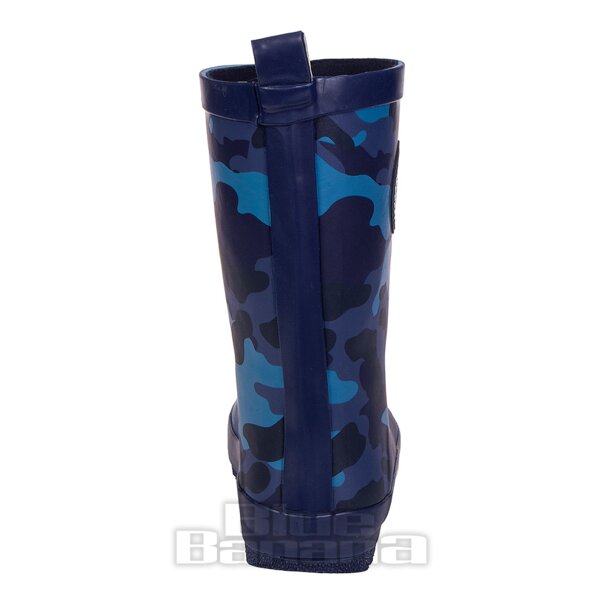 Hype Camo Wellies Kids Wellington Boots (Navy)