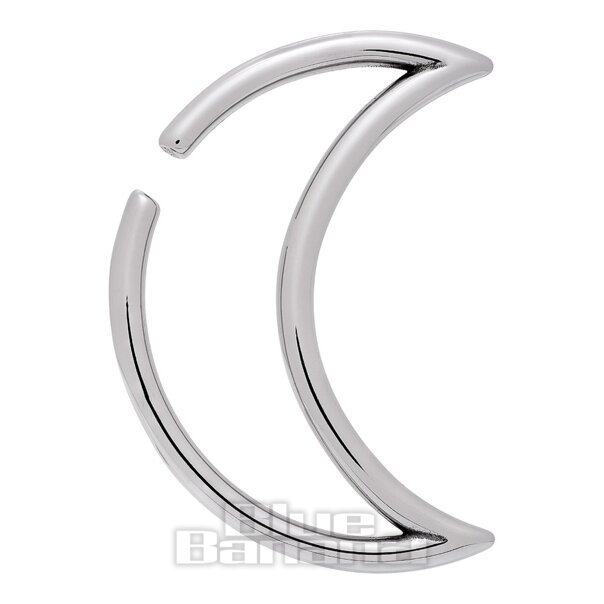 Blue Banana Moon Surgical Steel Ear Hanger (Silver)