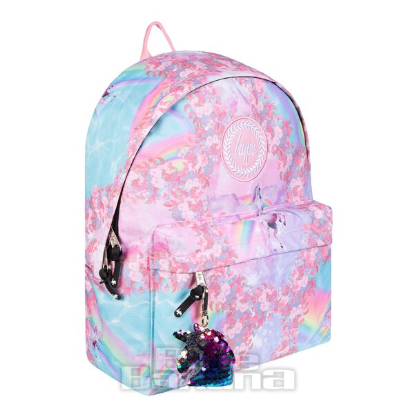 Hype Badge Rainbow Holographic Backpack School Rucksack & Bag