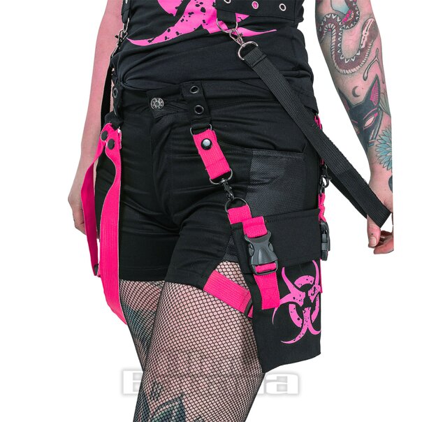 Poizen Industries Danger Zone Shorts (Black/Pink)