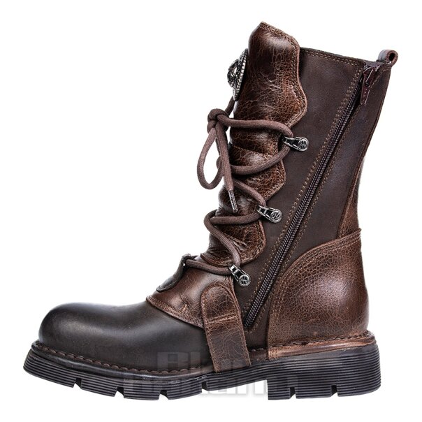 New Rock M.1473-S8 Comfort-Light Bottes Mollet (Marron)