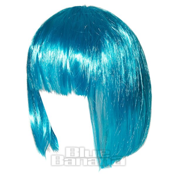 Blue Banana Peluca Estilo Bob Para Disfraces - Azul Aguamarina