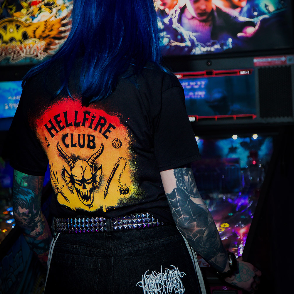 Official Stranger Things Hellfire Distressed Sleeveless Shirt