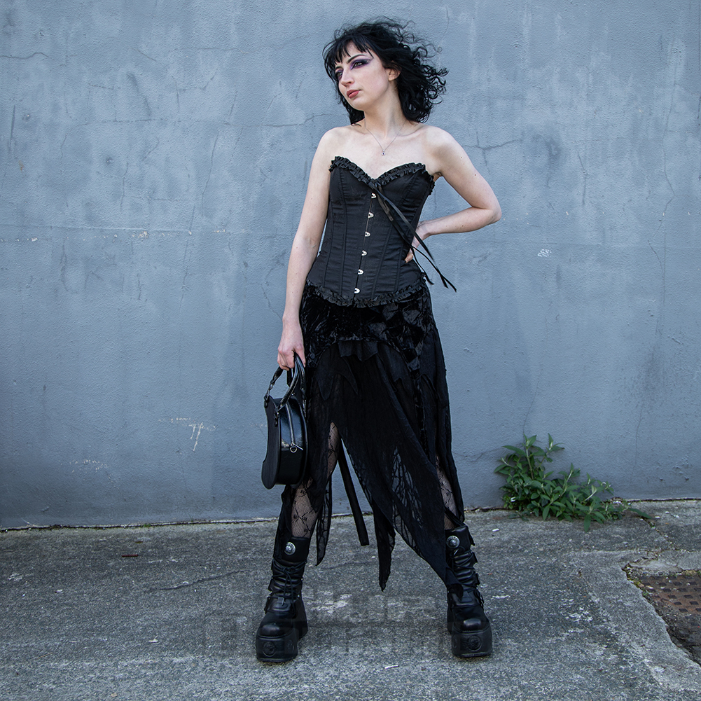 Vixxsin Dahlia Gothic Corset (Black) | Blue Banana UK