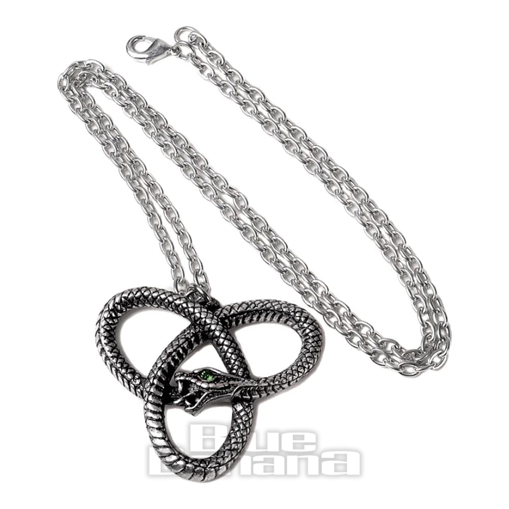 Alchemy Gothic Triquetra Snake Pendant (Silver) Blue Banana
