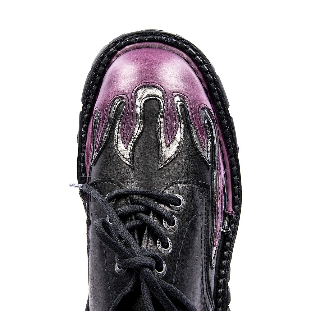 New Rock M.Tank1553-C16 Flame Shoes (Purple) | Blue Banana