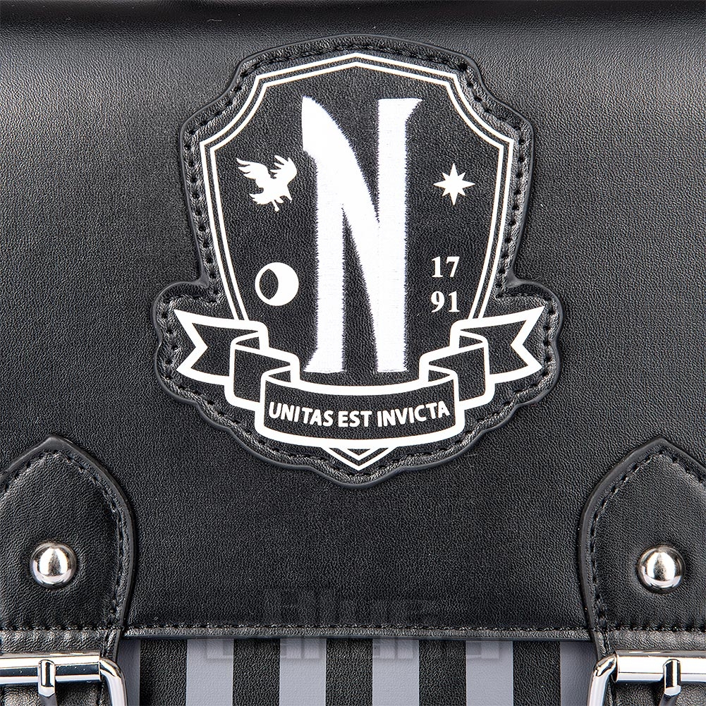 Wednesday Nevermore Satchel (Black) | Blue Banana UK