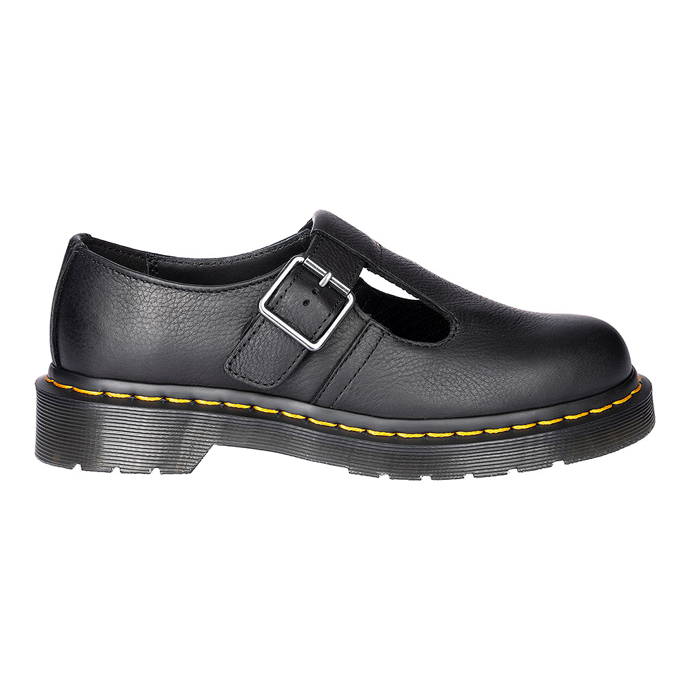 Dr Martens Polley Smooth Leather Mary Jane Shoes (Black) | Blue Banana