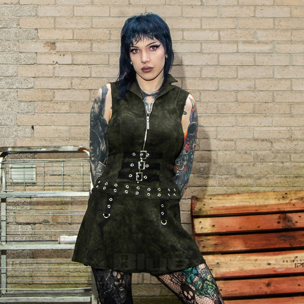 Banned Astrid Dress (Army Green) | Blue Banana
