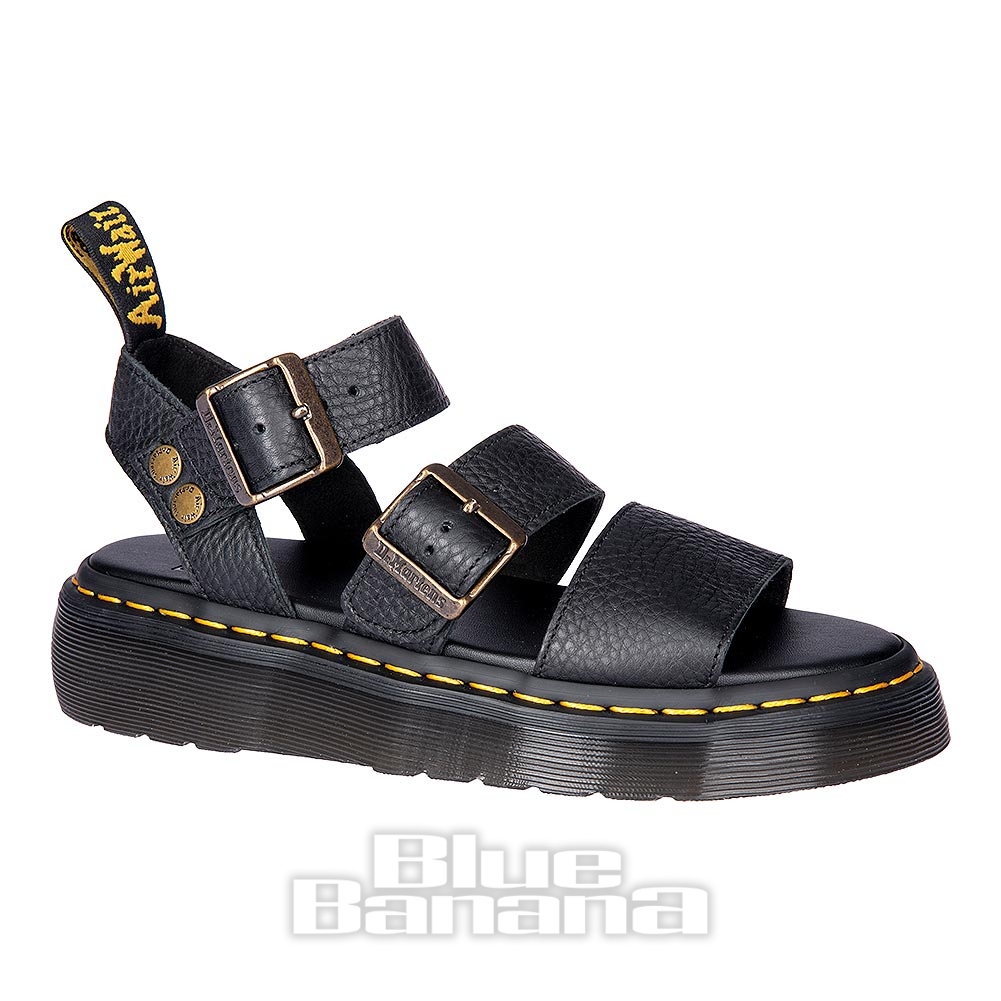 Dr Martens Gryphon Quad Platform Sandals (Black) | Blue Banana