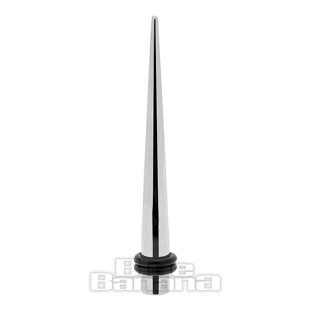 Surgical Steel 5mm Silver Taper with O Rings Piercing Jewellery