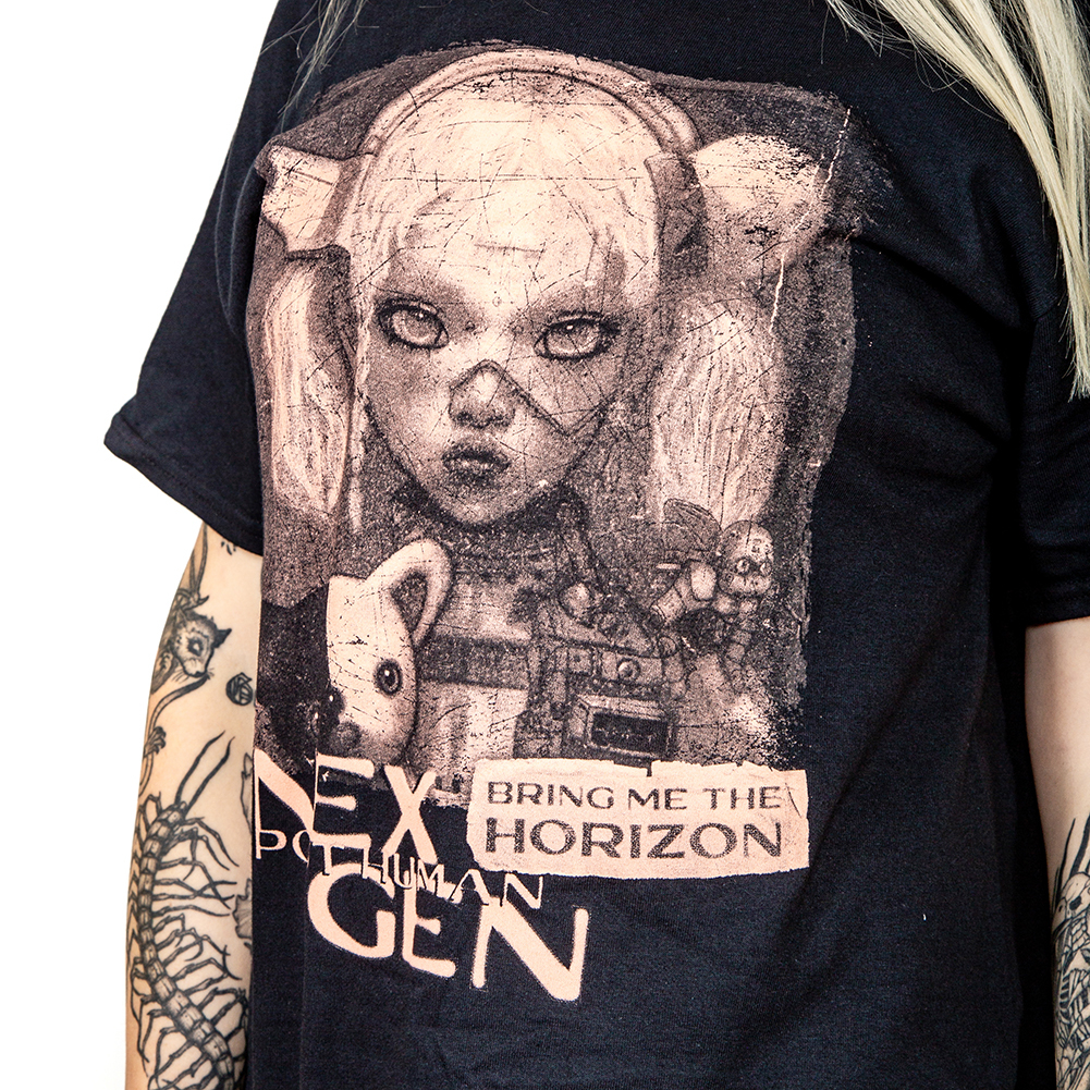 Official Bring Me The Horizon Distressed Nex Gen T-Shirt (Black