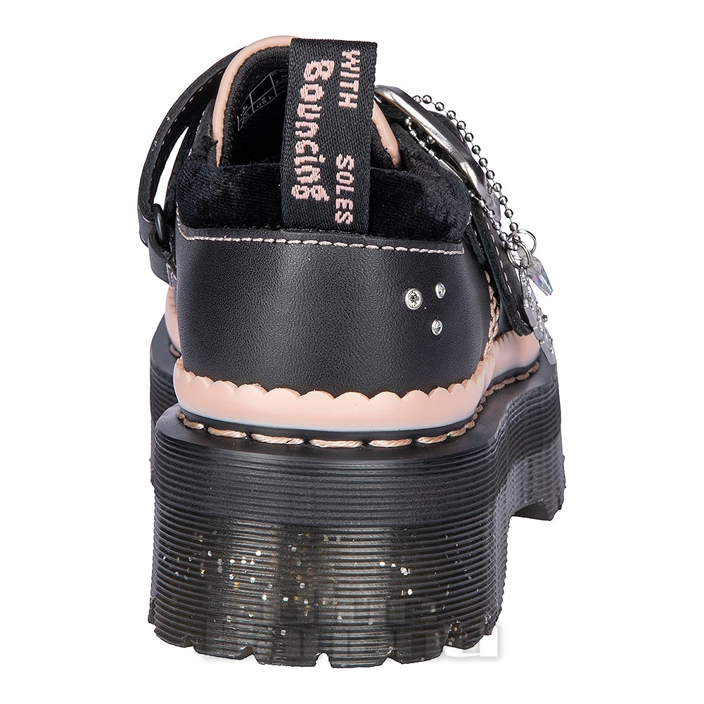 Dr Martens Kemsley Platform Shoes (Black/Pink) | Blue Banana