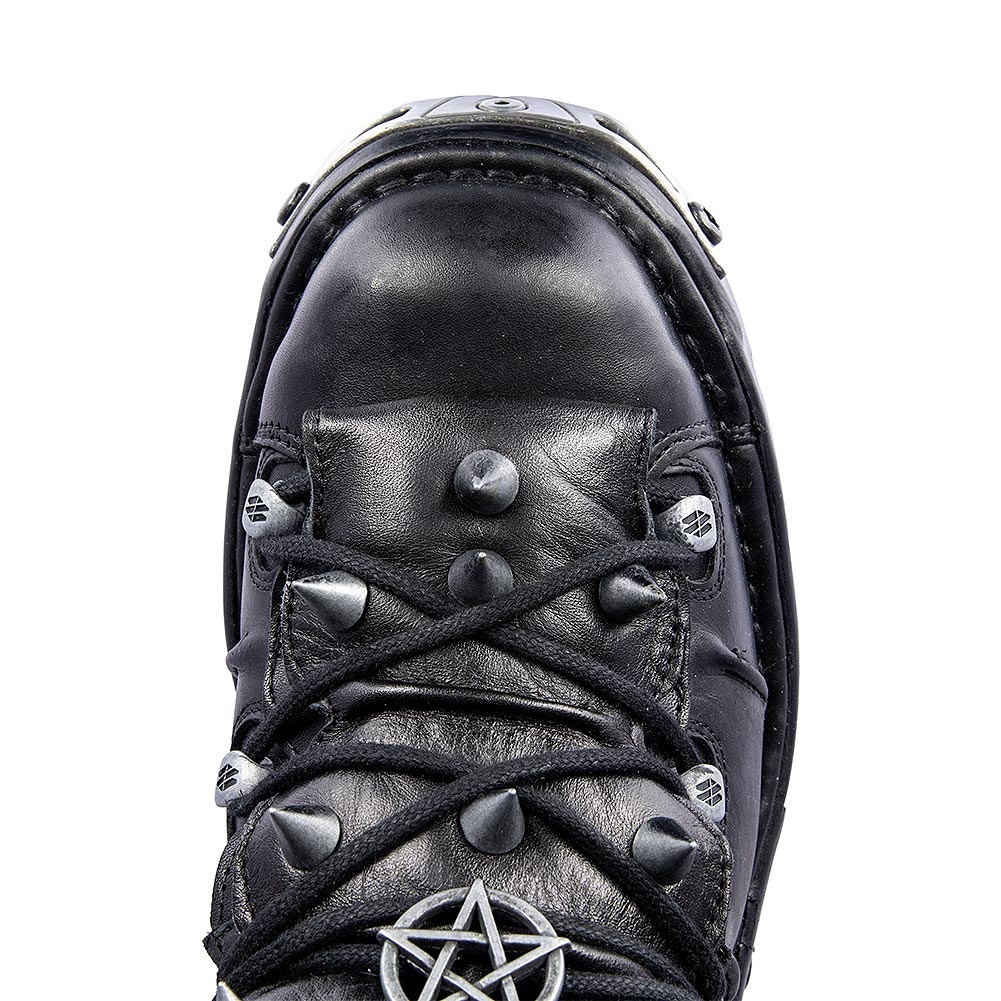New Rock M.110-S1 Reactor Black Shoes, Gothic Footwear UK