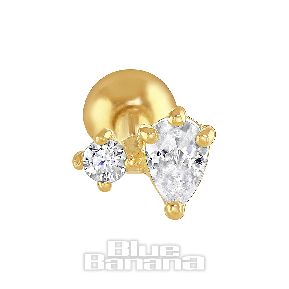 Diamond Stud Cubic Zirconia Tragus Stud Tragus Earrings Rose Gold